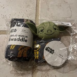 Little Sleepies Star Wars Bamboo Swaddle and Yoda Lovey